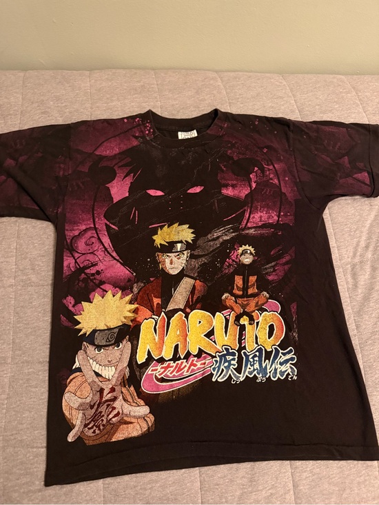 Wild Oats Other - Naruto Graphic Short Sleeve Tee - Black & Purple